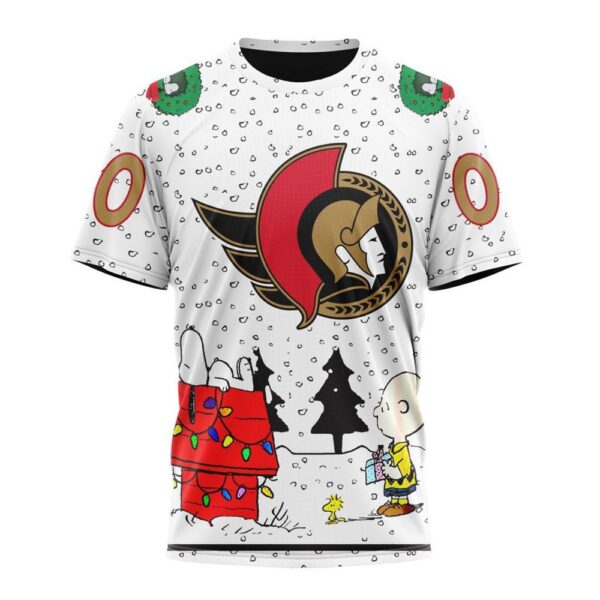 Customized NHL Ottawa Senators T-Shirt Special Peanuts Design T-Shirt