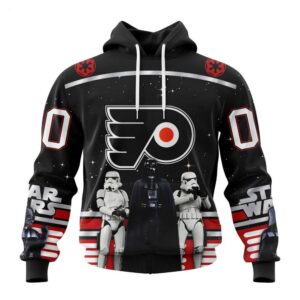 Customized NHL Philadelphia Flyers Hoodie Special Star Wars Design May The 4th Be With You Hoodie 1