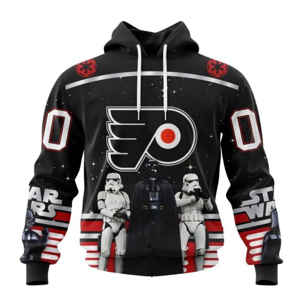 Customized NHL Philadelphia Flyers Hoodie Special Star Wars Design May The 4th Be With You Hoodie