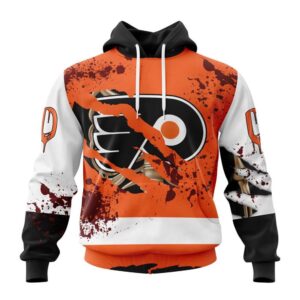 Customized NHL Philadelphia Flyers Hoodie Specialized Design Jersey With Your Ribs For Halloween Hoodie 1