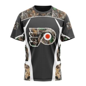 Customized NHL Philadelphia Flyers T Shirt Special Camo Hunting Design T Shirt 1