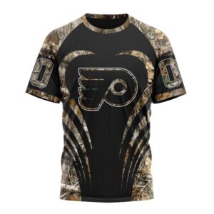 Customized NHL Philadelphia Flyers T Shirt Special Camo Hunting T Shirt 1