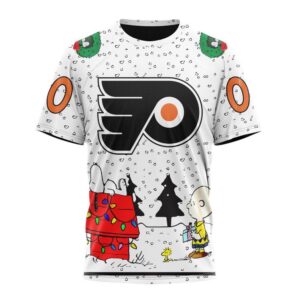 Customized NHL Philadelphia Flyers T Shirt Special Peanuts Design T Shirt 1