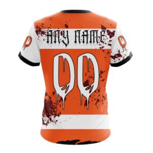 Customized NHL Philadelphia Flyers T Shirt Specialized Design Jersey With Your Ribs For Halloween T Shirt 2