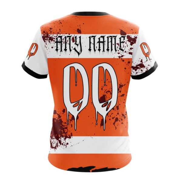 Customized NHL Philadelphia Flyers T-Shirt Specialized Design Jersey With Your Ribs For Halloween T-Shirt