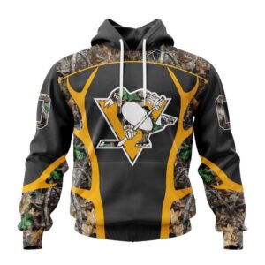 Customized NHL Pittsburgh Penguins Hoodie Special Camo Hunting Design Hoodie 1