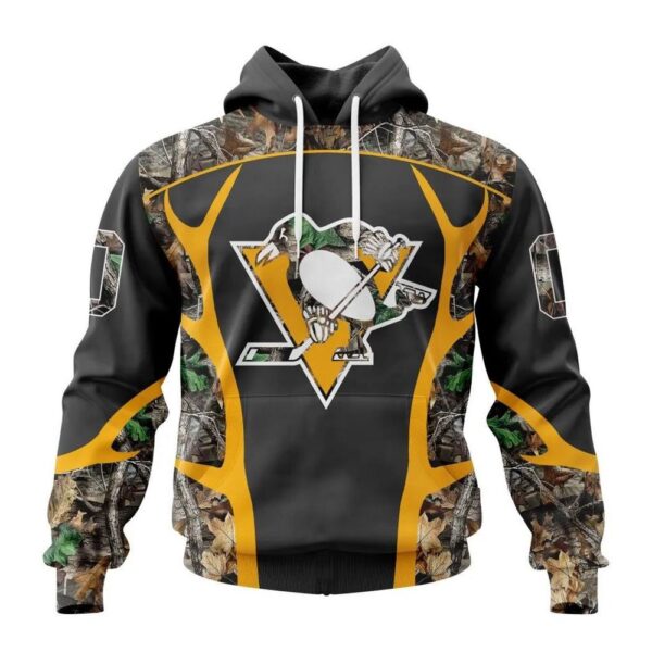 Customized NHL Pittsburgh Penguins Hoodie Special Camo Hunting Design Hoodie