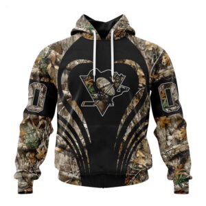 Customized NHL Pittsburgh Penguins Hoodie Special Camo Hunting Hoodie 1