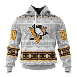 Customized NHL Pittsburgh Penguins Hoodie Special Native Design Hoodie 1