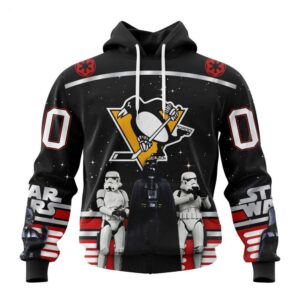 Customized NHL Pittsburgh Penguins Hoodie Special Star Wars Design May The 4th Be With You Hoodie 1