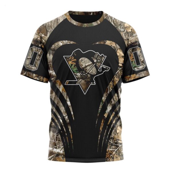 Customized NHL Pittsburgh Penguins T-Shirt Special Camo Hunting T-Shirt