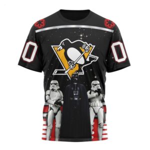 Customized NHL Pittsburgh Penguins T Shirt Special Star Wars Design May The 4th Be With You T Shirt 1