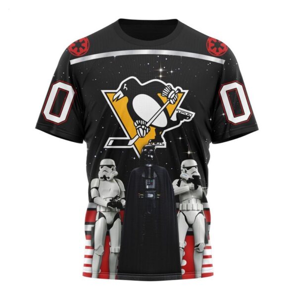 Customized NHL Pittsburgh Penguins T-Shirt Special Star Wars Design May The 4th Be With You T-Shirt