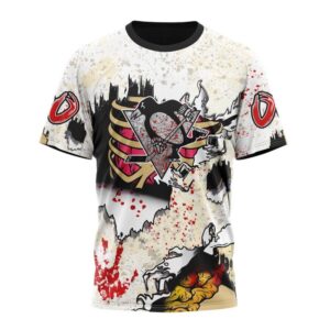 Customized NHL Pittsburgh Penguins T Shirt Special Zombie Style For Halloween T Shirt 1