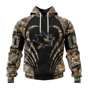 Customized NHL San Jose Sharks Hoodie Special Camo Hunting Hoodie 1