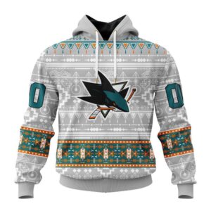 Customized NHL San Jose Sharks Hoodie Special Native Design Hoodie 1