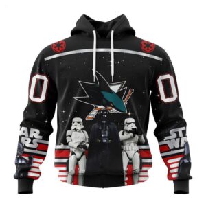 Customized NHL San Jose Sharks Hoodie Special Star Wars Design May The 4th Be With You Hoodie 1