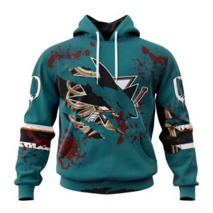 Customized NHL San Jose Sharks Hoodie Specialized Design Jersey With Your Ribs For Halloween Hoodie 1