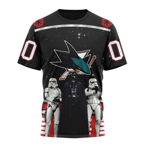 Customized NHL San Jose Sharks T-Shirt Special Star Wars Design May The 4th Be With You T-Shirt