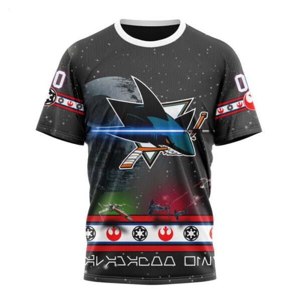 Customized NHL San Jose Sharks T-Shirt Special Star Wars Design T-Shirt