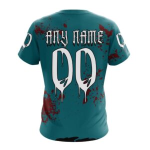 Customized NHL San Jose Sharks T Shirt Specialized Design Jersey With Your Ribs For Halloween T Shirt 2