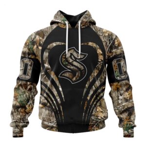 Customized NHL Seattle Kraken Hoodie Special Camo Hunting Hoodie 1