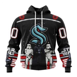 Customized NHL Seattle Kraken Hoodie Special Star Wars Design May The 4th Be With You Hoodie 1