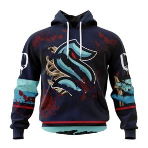 Customized NHL Seattle Kraken Hoodie Specialized Design Jersey With Your Ribs For Halloween Hoodie 1