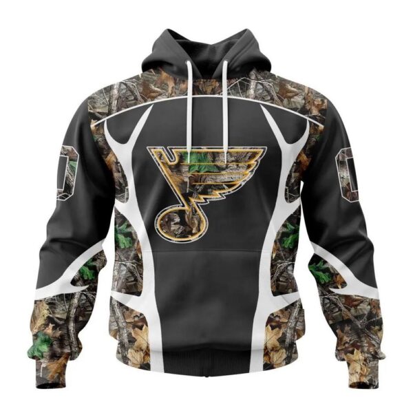 Customized NHL St. Louis Blues Hoodie Special Camo Hunting Design Hoodie