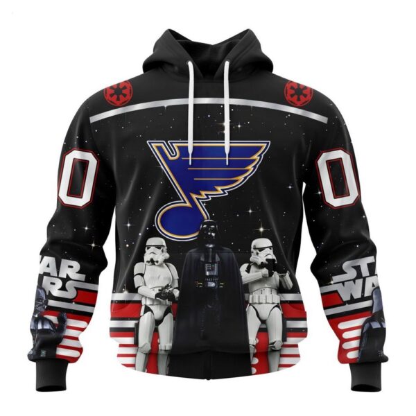 Customized NHL St. Louis Blues Hoodie Special Star Wars Design May The 4th Be With You Hoodie