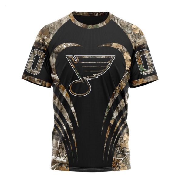 Customized NHL St. Louis Blues T-Shirt Special Camo Hunting T-Shirt