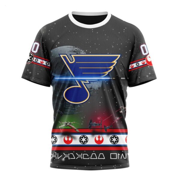 Customized NHL St. Louis Blues T-Shirt Special Star Wars Design T-Shirt