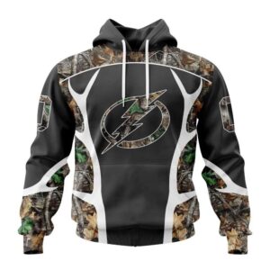 Customized NHL Tampa Bay Lightning Hoodie Special Camo Hunting Design Hoodie 1