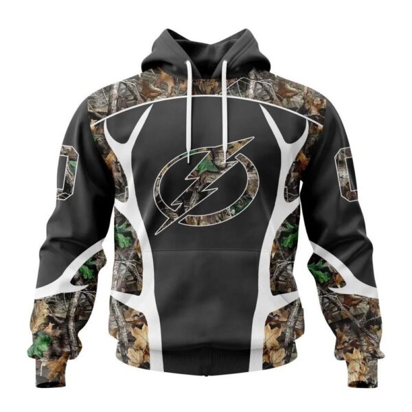 Customized NHL Tampa Bay Lightning Hoodie Special Camo Hunting Design Hoodie