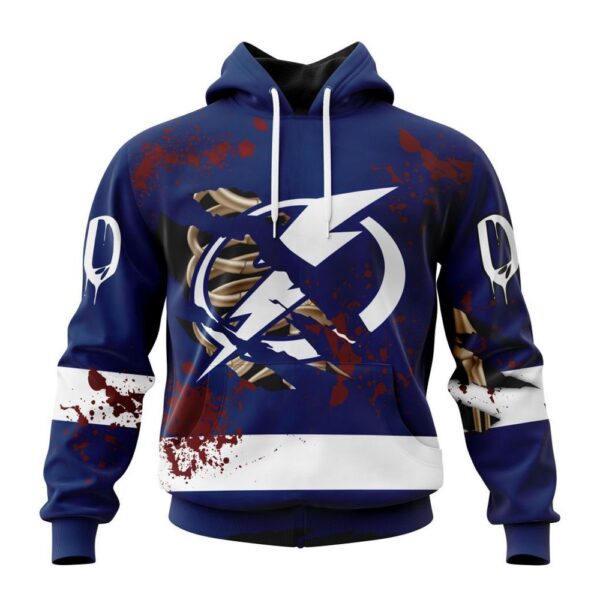 Customized NHL Tampa Bay Lightning Hoodie Specialized Design Jersey With Your Ribs For Halloween Hoodie