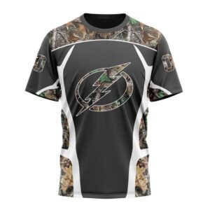 Customized NHL Tampa Bay Lightning T Shirt Special Camo Hunting Design T Shirt 1