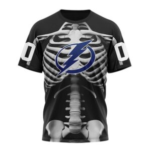 Customized NHL Tampa Bay Lightning T Shirt Special Skeleton Costume For Halloween T Shirt 1