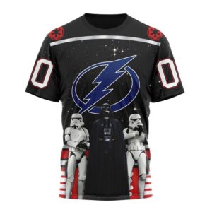 Customized NHL Tampa Bay Lightning T Shirt Special Star Wars Design May The 4th Be With You T Shirt 1