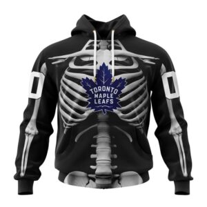 Customized NHL Toronto Maple Leafs Hoodie Special Skeleton Costume For Halloween Hoodie 1