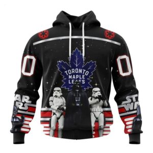 Customized NHL Toronto Maple Leafs Hoodie Special Star Wars Design May The 4th Be With You Hoodie 1