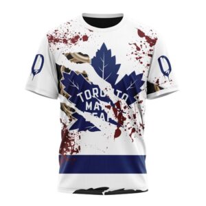 Customized NHL Toronto Maple Leafs T Shirt Specialized Design Jersey With Your Ribs For Halloween T Shirt 1
