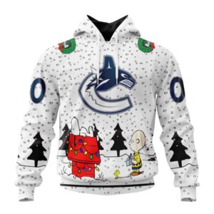 Customized NHL Vancouver Canucks Hoodie Special Peanuts Design Hoodie 1