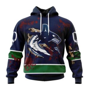 Customized NHL Vancouver Canucks Hoodie Specialized Design Jersey With Your Ribs For Halloween Hoodie 1