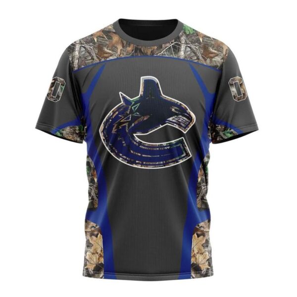 Customized NHL Vancouver Canucks T-Shirt Special Camo Hunting Design T-Shirt