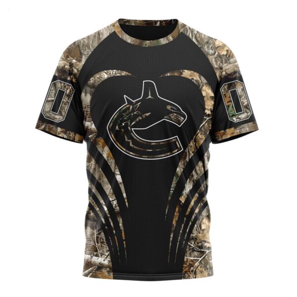 Customized NHL Vancouver Canucks T-Shirt Special Camo Hunting T-Shirt