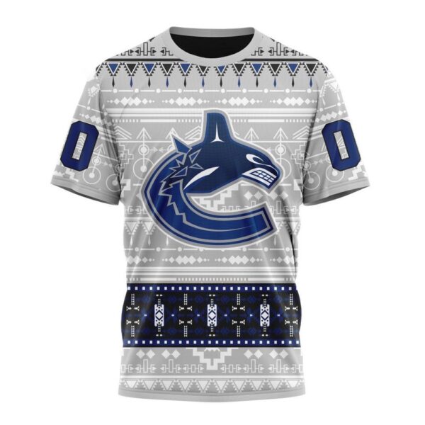 Customized NHL Vancouver Canucks T-Shirt Special Native Design T-Shirt