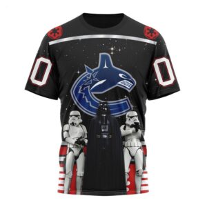 Customized NHL Vancouver Canucks T Shirt Special Star Wars Design May The 4th Be With You T Shirt 1