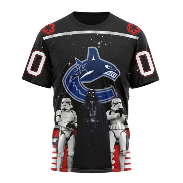 Customized NHL Vancouver Canucks T-Shirt Special Star Wars Design May The 4th Be With You T-Shirt