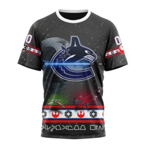 Customized NHL Vancouver Canucks T Shirt Special Star Wars Design T Shirt 1