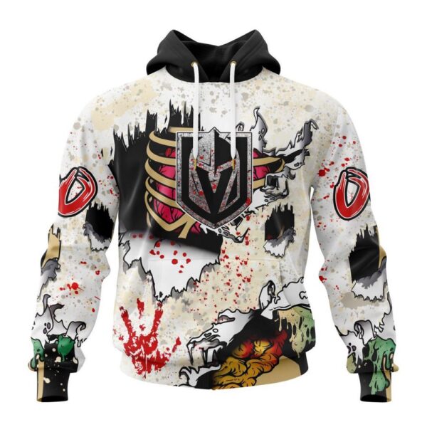 Customized NHL Vegas Golden Knights Hoodie Special Zombie Style For Halloween Hoodie